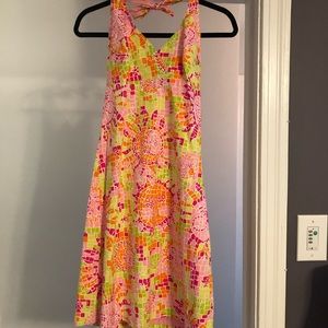 Lilly Pulitzer mosaic tile halter sundress